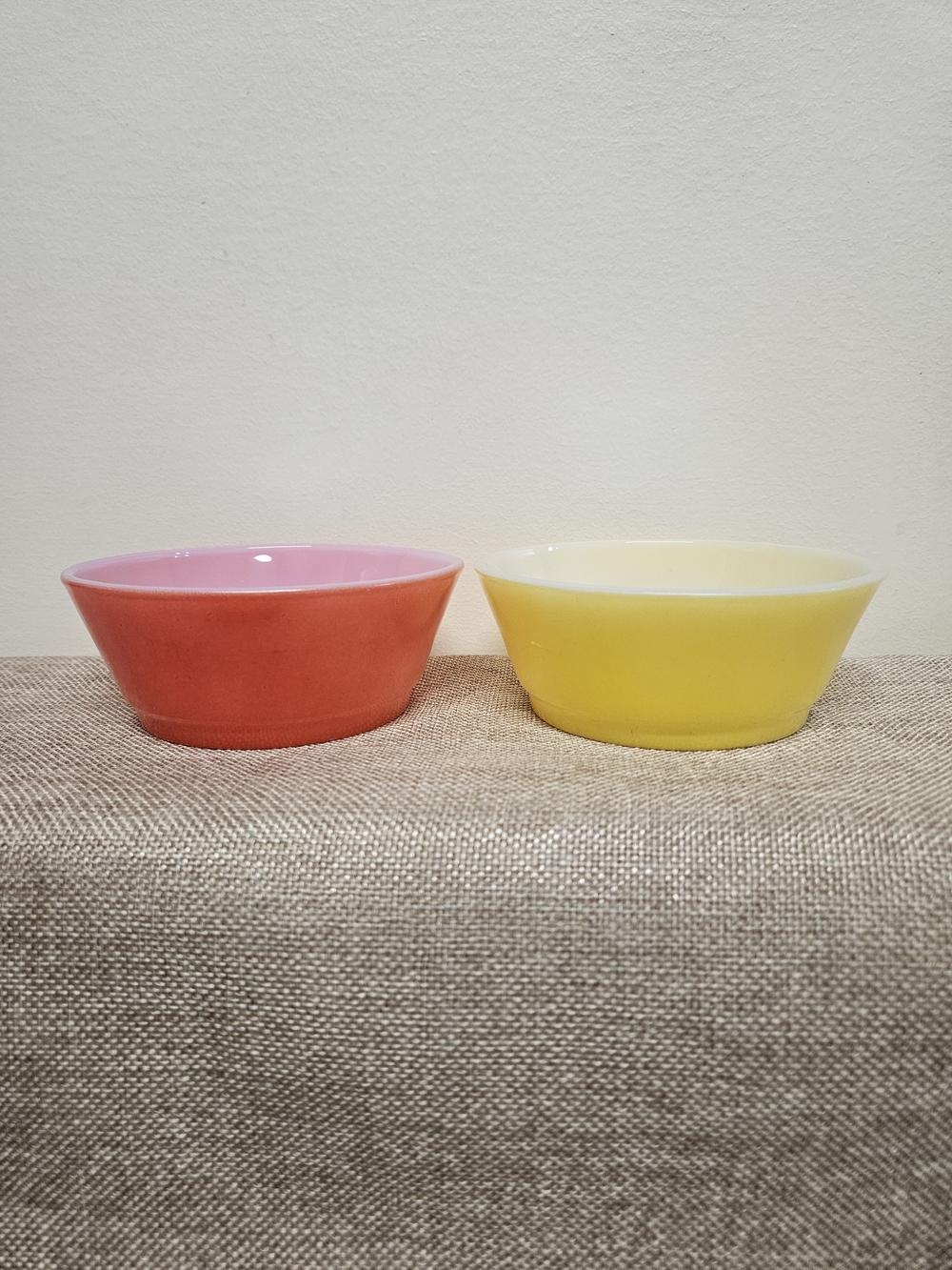 Anchor Hocking Yellow & Red Bowls - Fire King